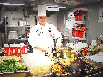 MGM Grand's Chef Michael Goncalves 'cooks up a storm' in Anzac's Galley