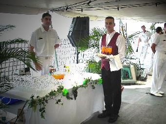 MGM Grand's Robert Corbin and Leading Seaman Matthew Palmiott